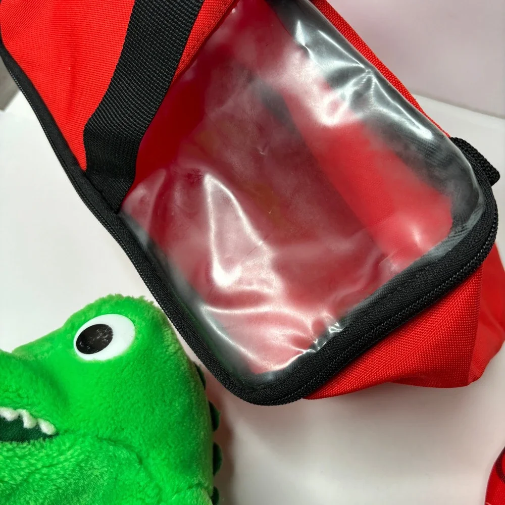 Lego Drawstring Cinch Bucket Bag, Zip Tote Carry Bag Storage & Alligator Puppet